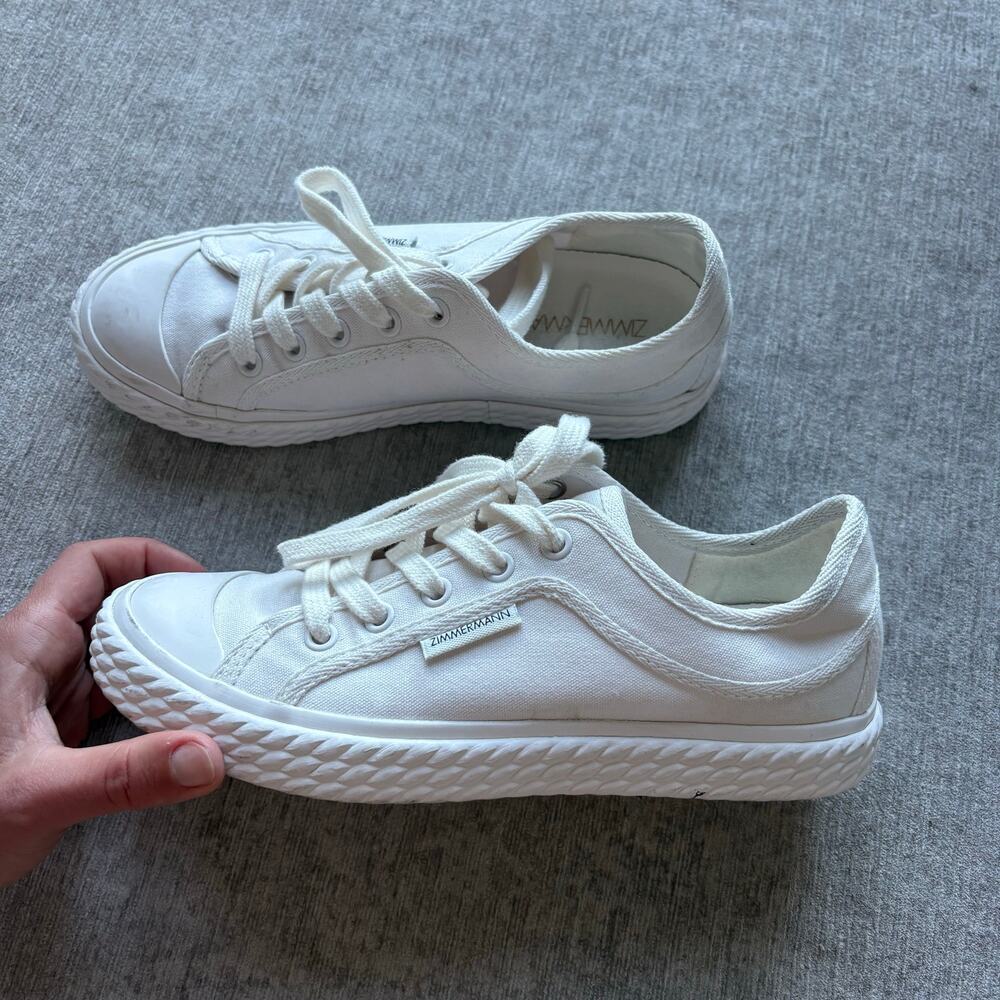 Zimmermann Twist Low Top Canvas White Sneaker